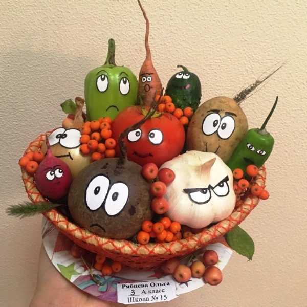 Осенние поделки из овощей и фруктов: 100 мастер-классов с пошаговым фото