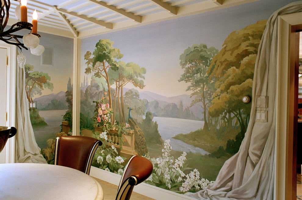 Фреска на стену: 125 фото лучших вариантов оформления в современном дизайне интерьера