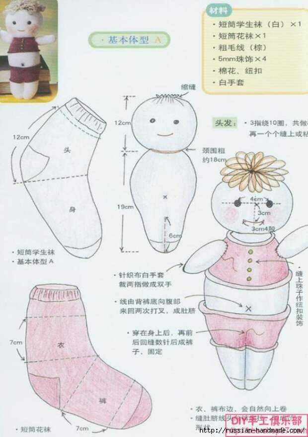 Как сшить носки для куклы: варианты и описания - handskill.ru