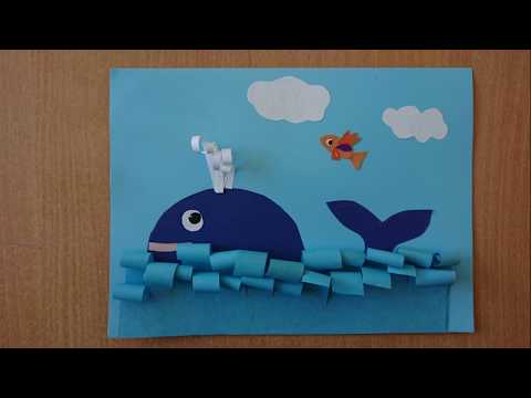 Дельфин из бумаги: поделка с ребенком