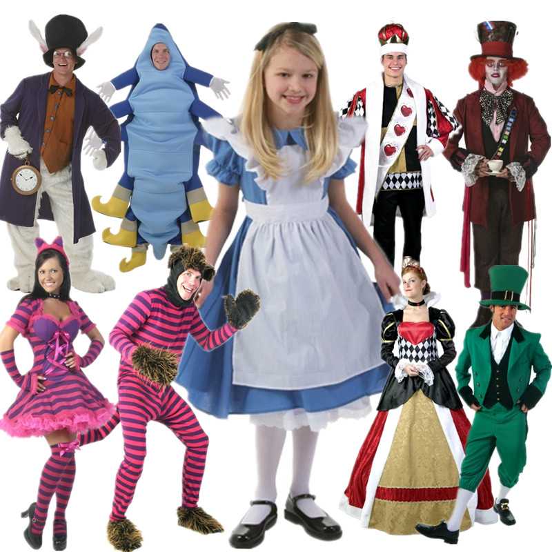 Есть новогодние костюмы. Алиса в стране чудес костюмы героев. Герои сказки Алиса в стране чудес костюмы. Детские новогодние костюмы. Костюм Алисы в стране чудес.