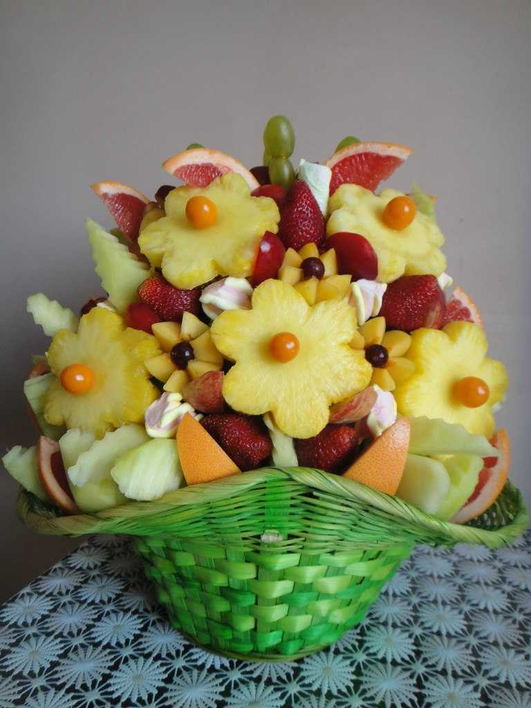 Букет из фруктов - 100 фото и видео инструкция как из ягод и фруктов сделать букет
