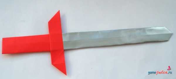 Как сделать из бумаги меч оригами из бумаги а4 своими рукамик из майнкрафта, ниндзя, самурайский - поэтапные схемы с шаблонами