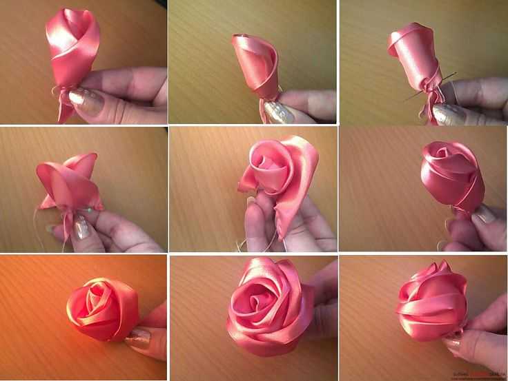 Розы из атласных лент (фото). как сделать розу своими руками? :: syl.ru