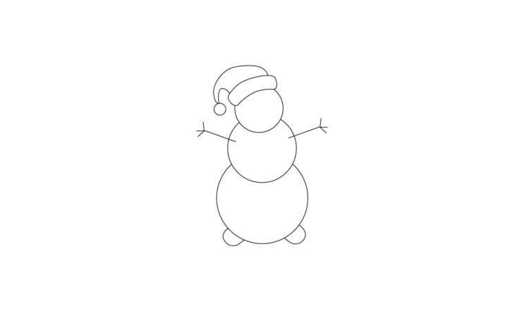Конспект нод по рисованию «снеговик»