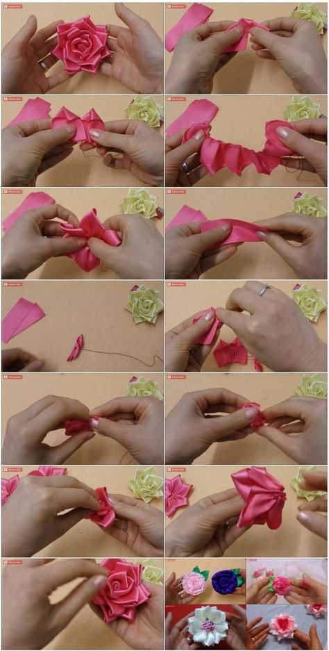 Розы из атласных лент своими руками 5 разных мастер классов. как сделать розы из атласных лент пошаговая инструкция с фото и видео.