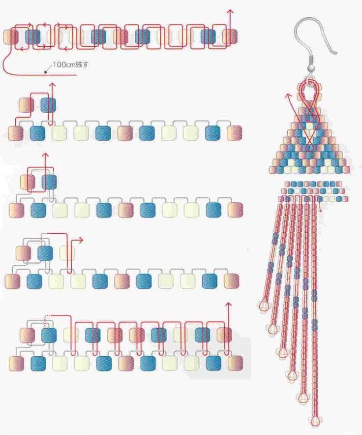 Серьги из бисера: инструкция, как пошагово сделать серьги. красивые схемы плетения, урок для начинающих (130 фото)