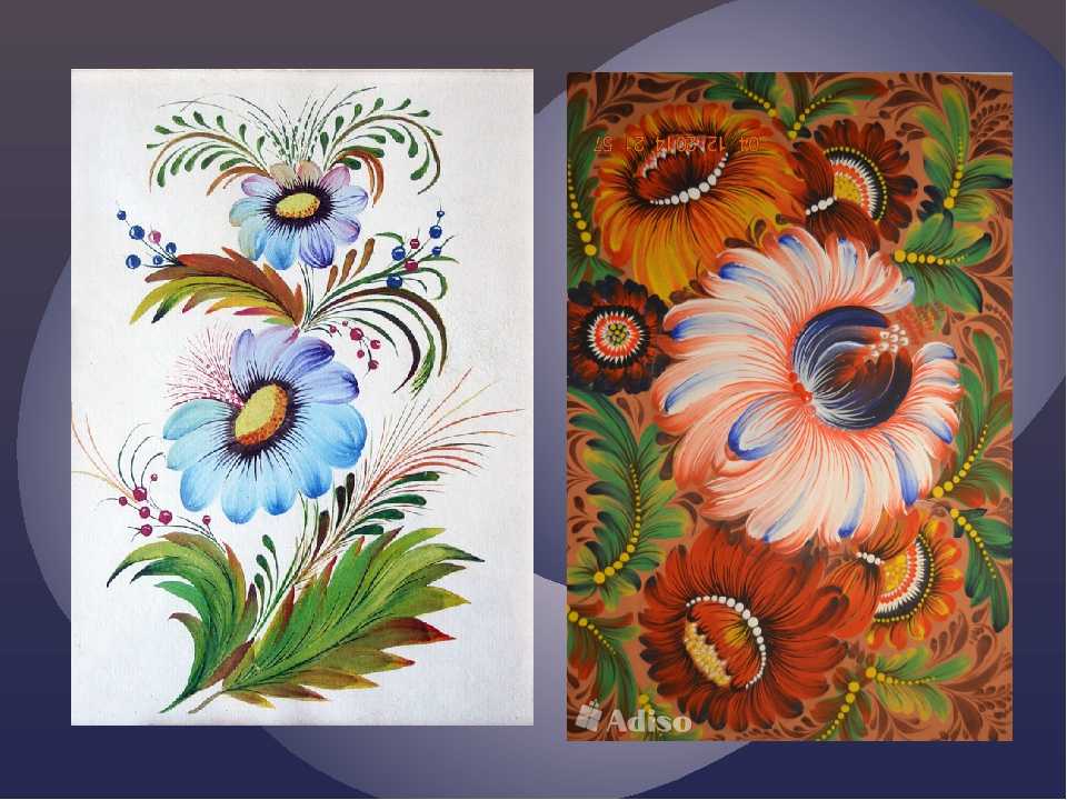Картина панно рисунок роспись секреты росписи часть 4 петриковские цветы краска