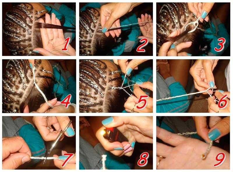 Как вплетать в волосы нить серебра