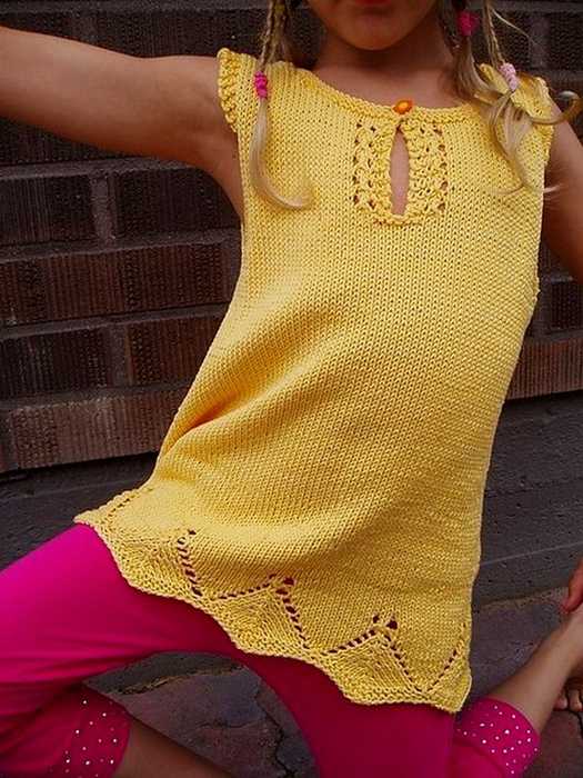Летняя кофточка для девочки из хлопка - вязание - страна мам