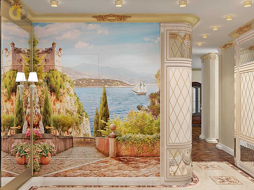 Красивые фрески на стену в интерьере кухни, спальни и зала: пионы, природа, 3д