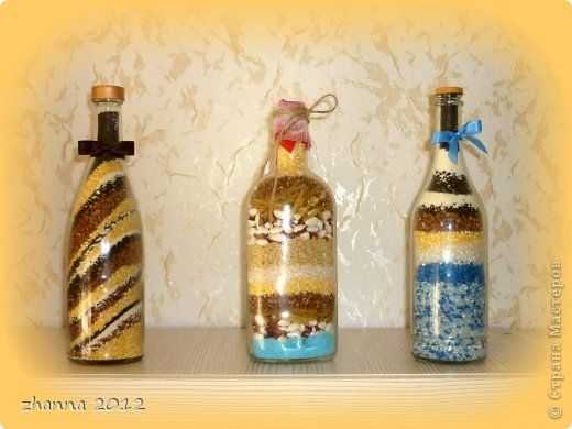 Зимнее настроение: декор бутылки и бокалов с помощью морской соли