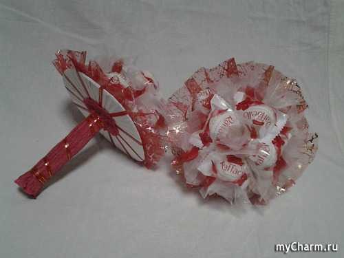 Букет из рафаэлло: пошаговые способы изготовления поделок из конфет и органзы своими руками
