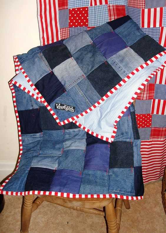 Лоскутное шитье из джинсы: схемы пэчворка для покрывала, сумки для начинающих из джинсовой ткани