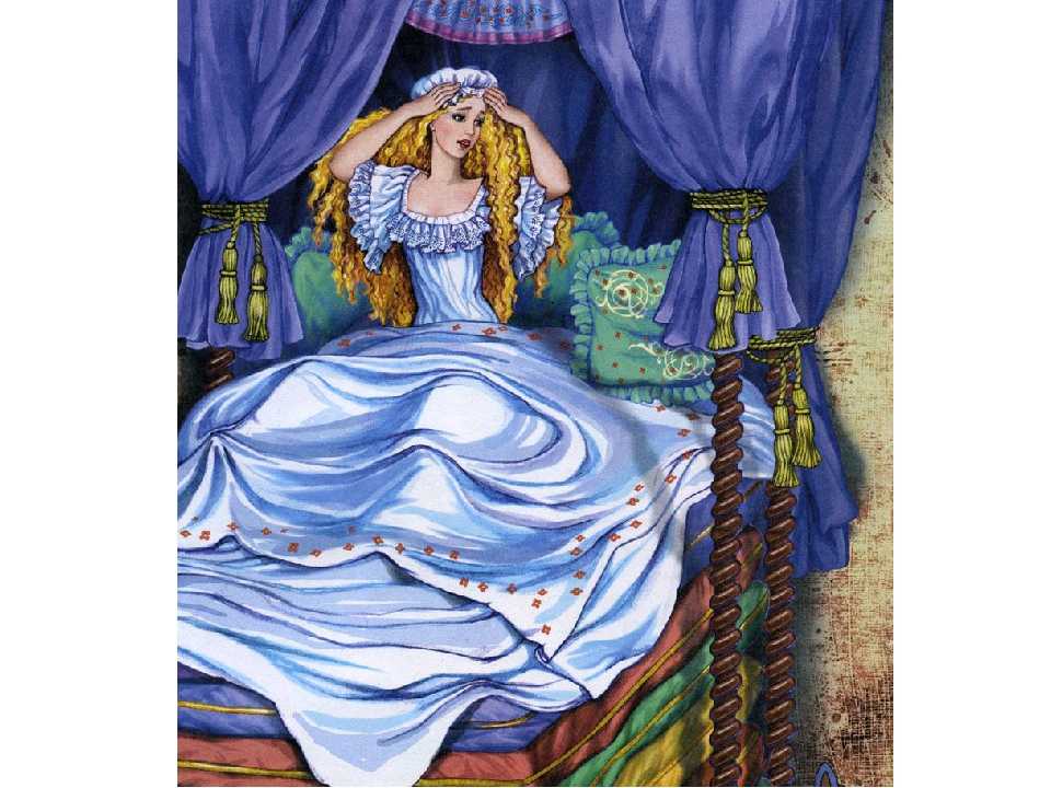 Картина панно рисунок квиллинг принцесса на горошине бумажные полосы