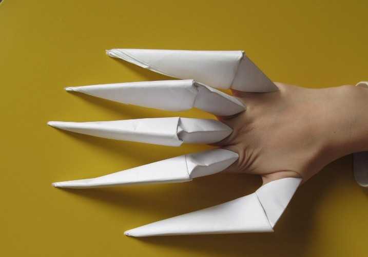Как сделать из бумаги когти? делаем бумажный коготь