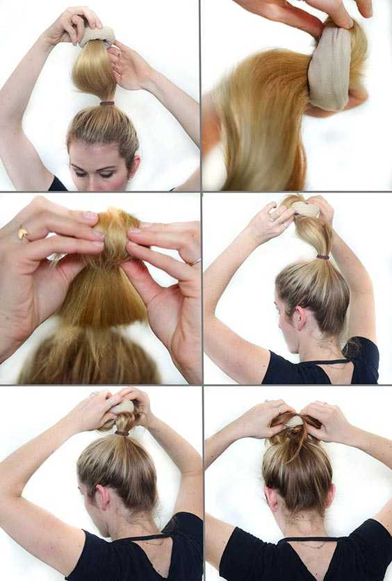 Как правильно уложить волосы при помощи резинки