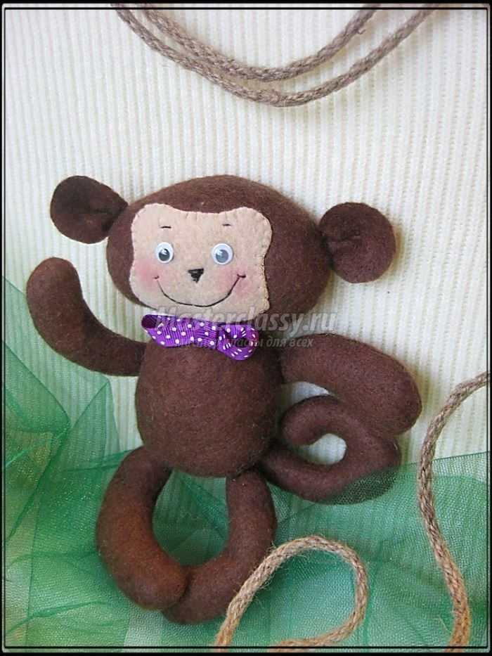 Мастер класс: обезьянка из фетра своими руками и выкройки своими руками - сайт о рукоделии