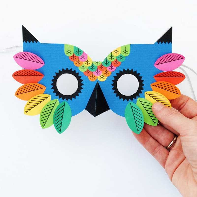 «маска совы из картона и цветной бумаги». пошаговая инструкция и видео урок