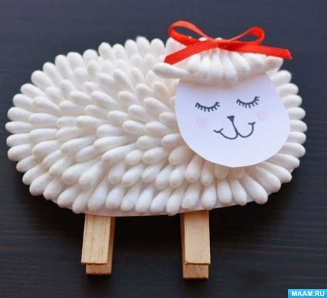 Мастер-класс поделка изделие новый год рождество цумами канзаши мк овечка - символ 2015 года бусины клей ленты
