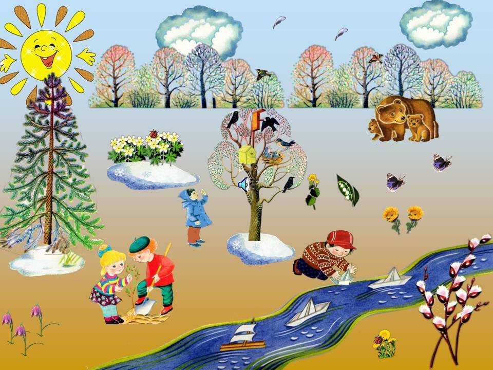 Сезонные изменения весной старшая группа. Весенняя природа для детей. Природа для дошкольников. Пейзажи по временам года для дошкольников.