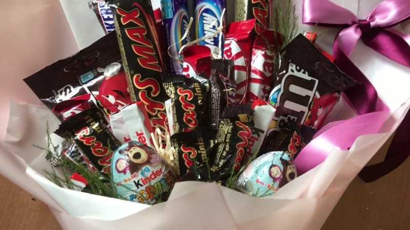 Поделки из конфет - 90 фото классных поделок из сладостей и кондитерских изделий