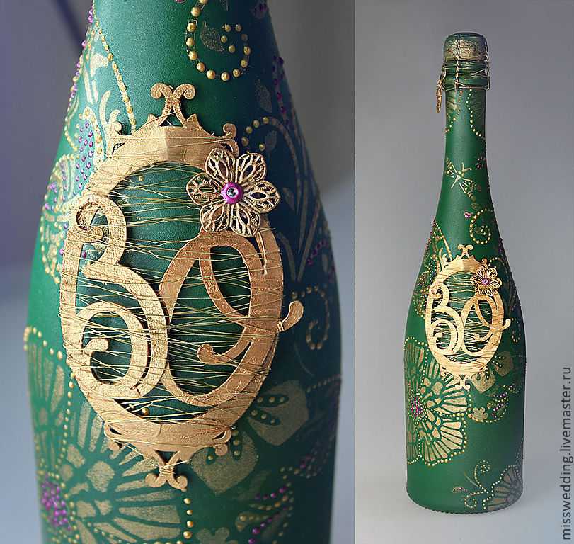 🍾 оригинальные и празднично украшенные бутылки к новому году своими руками