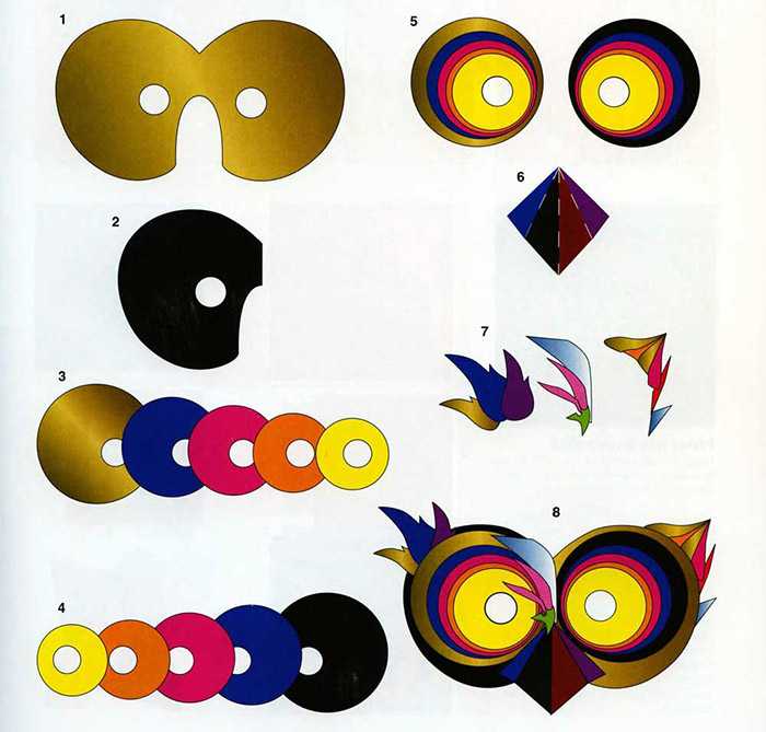 «маска совы из картона и цветной бумаги». пошаговый мастер-класс и видео урок