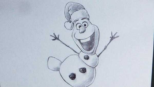 Как нарисовать снеговика карандашом? :: syl.ru